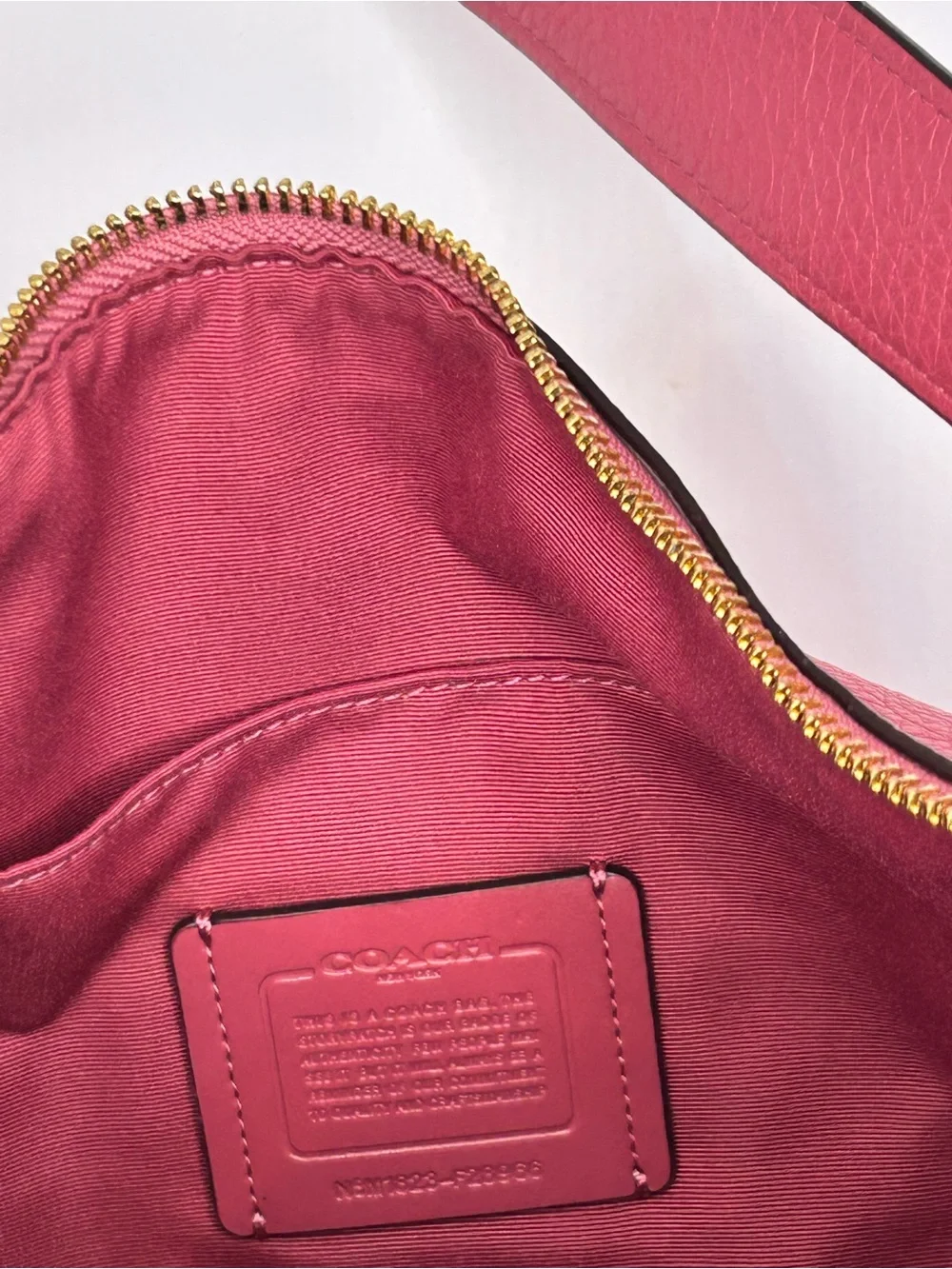 Coach Mia Pebbled Leather Shoulder and Crossbody in Raspberry